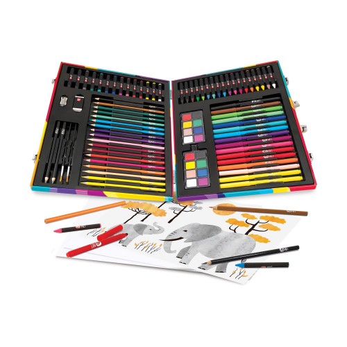 AS Company: Happihobbi Κασετίνα Ζωγραφικής Deluxe 100 Αξεσουάρ Rainbow (Εν) (1038-82057)
