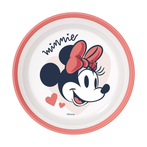 Stor: Minnie Mouse Heart Full Non Slip Bicolor Premium Bowl  (10792)