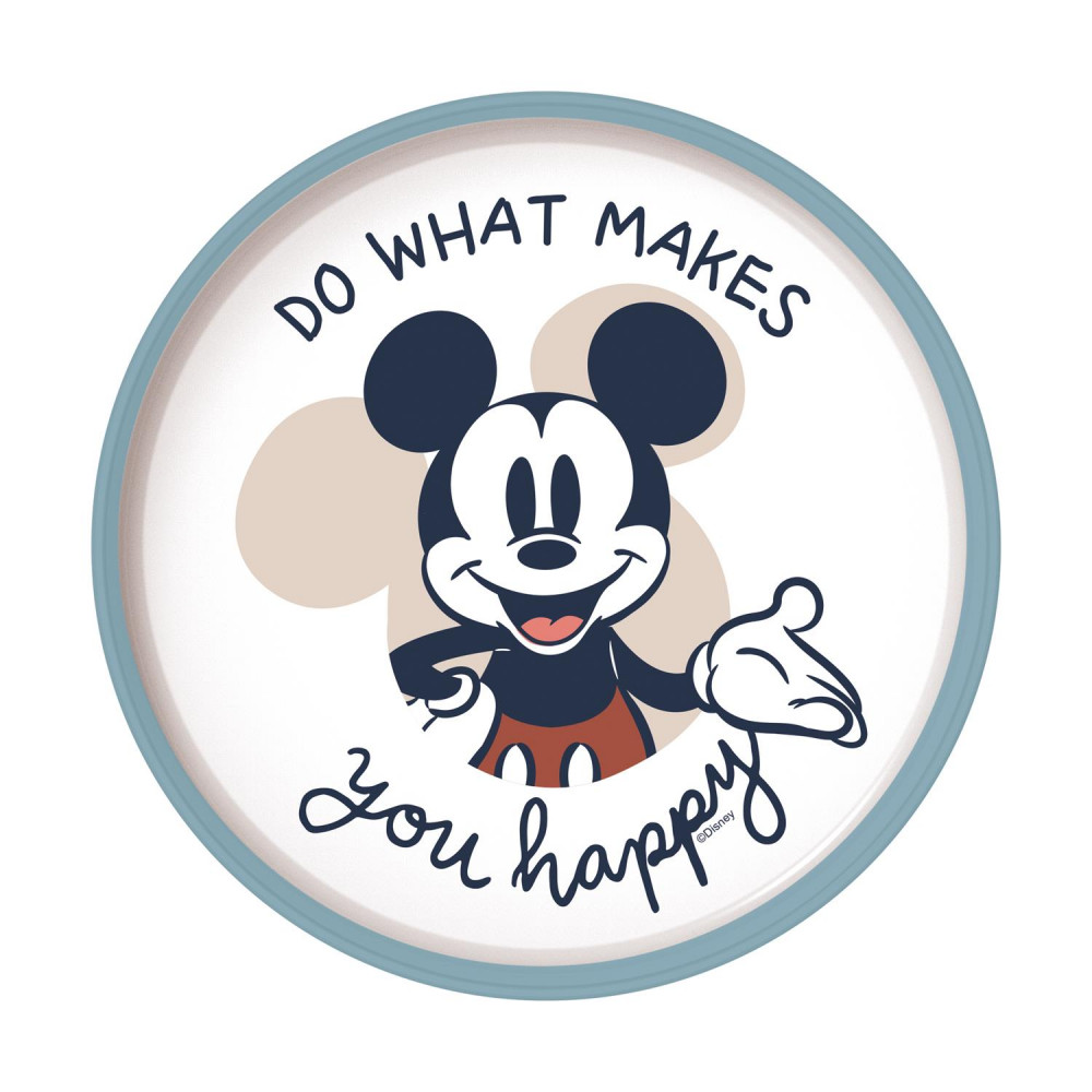Stor: Mickey Mouse Full Of Smiles - Non Slip Bicolor Premium Plate (10493)