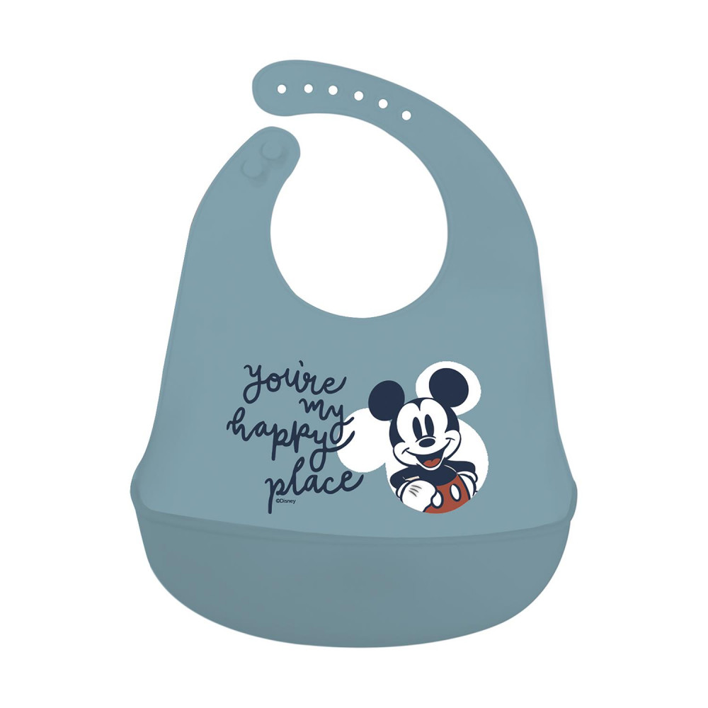 Stor: Mickey Mouse Full Of Smiles - Toddler Silicone Bib (10429)