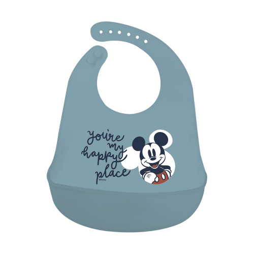 Stor: Mickey Mouse Full Of Smiles - Toddler Silicone Bib (10429)