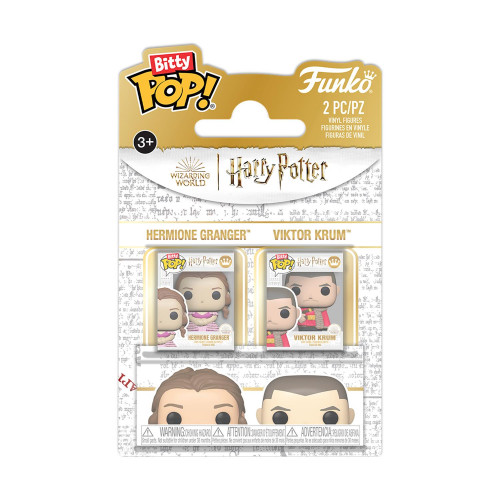 Funko Bitty Pop! 2-Pack: Harry Potter - Hermione Granger &amp Viktor Krum Vinyl Figures