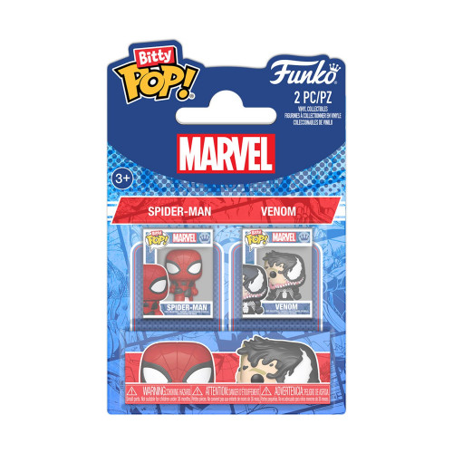 Funko Bitty Pop! 2-Pack Marvel: Spider-Man - Spider-Man &amp Venom Vinyl Figures