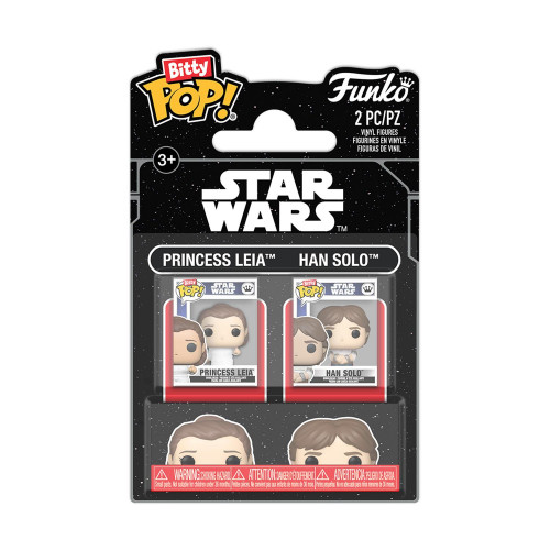 Funko Bitty Pop! 2-Pack Disney: Star War - Princess Leia &amp Han Solo Vinyl Figures