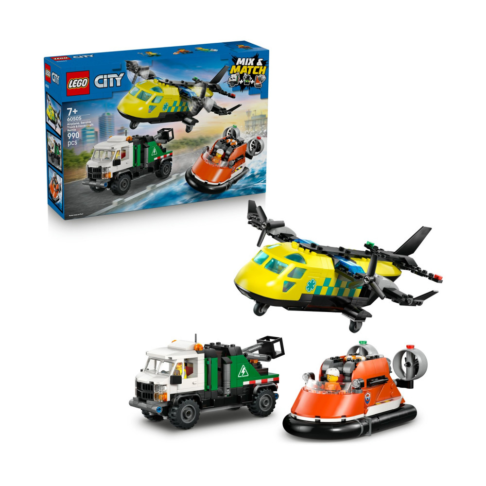 LEGO® City: Airplane, Service Truck &amp Hovercraft Remix (60505)