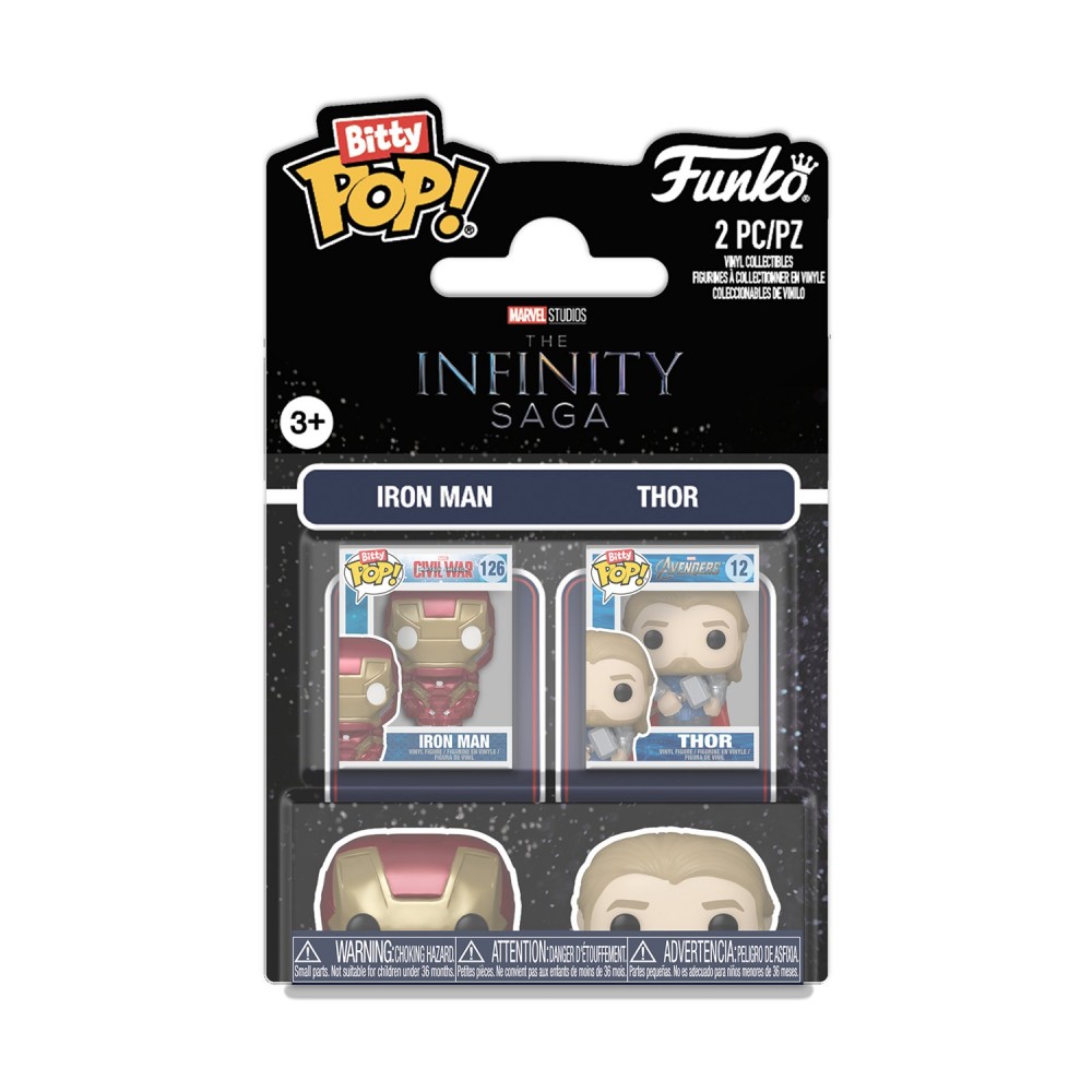 Funko Bitty Pop! 2-Pack Marvel: The Infinity Saga -  Iron Man  &amp Thor Vinyl Figures