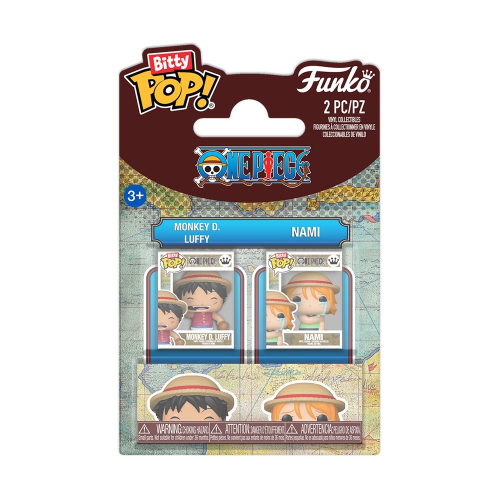 Funko Bitty Pop! 2-pack: One Piece - Monkey D. Luffy &amp Nami Vinyl Figures