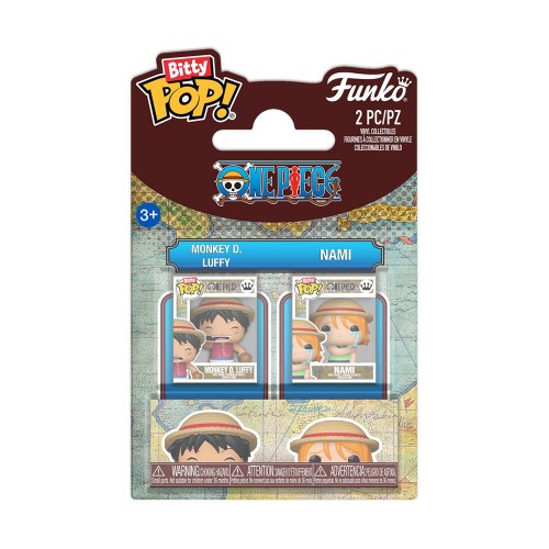 Funko Bitty Pop! 2-pack: One Piece - Monkey D. Luffy &amp Nami Vinyl Figures
