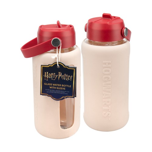 Paladone: Harry Potter - Glass Water Bottle with Sleeve (PP16080HP)