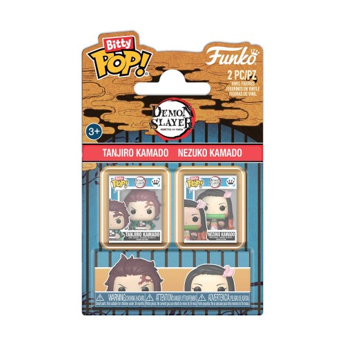 Funko Bitty Pop! 2-Pack: Demon Slayer - Tanjiro Kamado &amp Nezuko Kamado Vinyl Figures