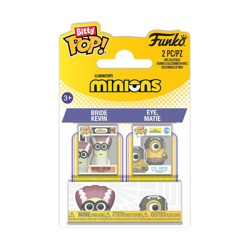Funko Bitty Pop! 2-pack: Minions - Bride Kevin &amp Eye, Matie Vinyl Figures