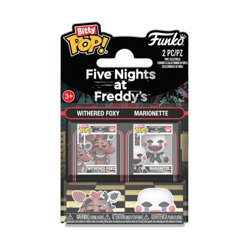 Funko Bitty Pop! 2-Pack: Five Nights at Freddys - Withered Foxy &amp Marionette Vinyl Figures