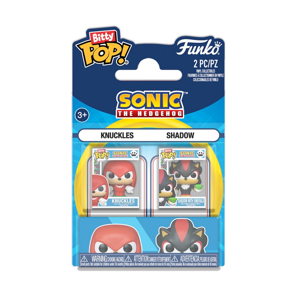 Funko Bitty Pop! 2-Pack: Sonic The Hedgehog - Knuckles &amp Shadow with Emerald Vinyl Figures