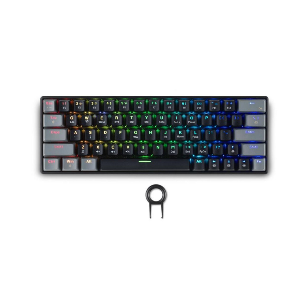 Spartan Gear - Pegasus 2 RGB Wired Wireless 63 keys Mechanical Gaming Keyboard (color: Black/Grey)