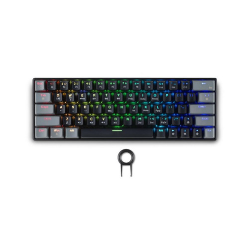 Spartan Gear - Pegasus 2 RGB Wired Wireless 63 keys Mechanical Gaming Keyboard (color: Black/Grey)
