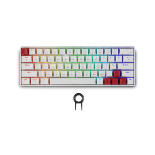 Spartan Gear - Pegasus 2 RGB Wired Wireless 63 keys Mechanical Gaming Keyboard (color: White)