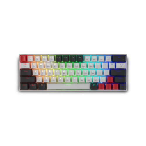Spartan Gear - Pegasus 2 RGB Wired Wireless 63 keys Mechanical Gaming Keyboard (color: White/Grey)