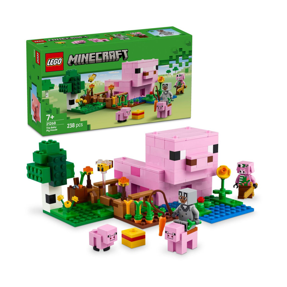 LEGO® Minecraft The Baby Pig House για 7 Ετών 238τμχ (21268)