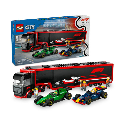 LEGO® City: F1® Truck with RB20 &amp AMR24 F1® Cars (60445)