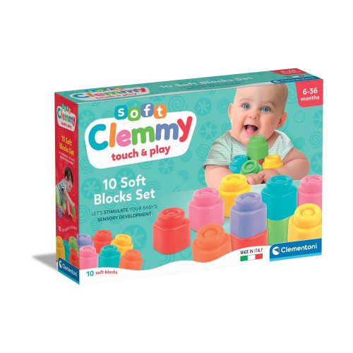 AS Clementoni: Clemmy Σετ 10 Μαλακά Τουβλάκια (1033-17988)