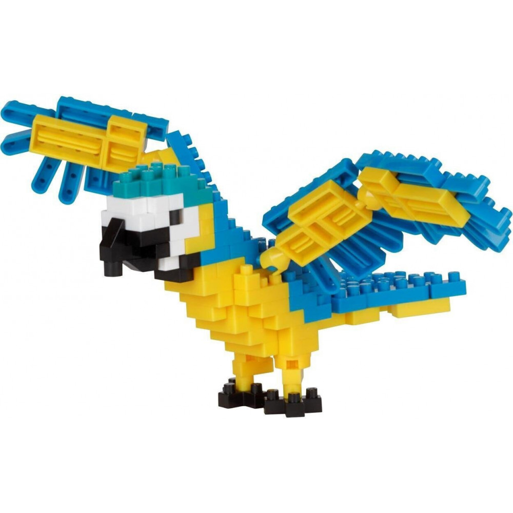 Bandai Nanoblock : Animal – Perroquet bleu et jaune Building Block Figure (NBC343)