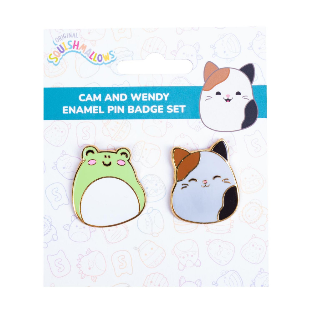 Fizz Squishmallows - Cam &amp Wendy Pin Badges x 2 CDU (350122)