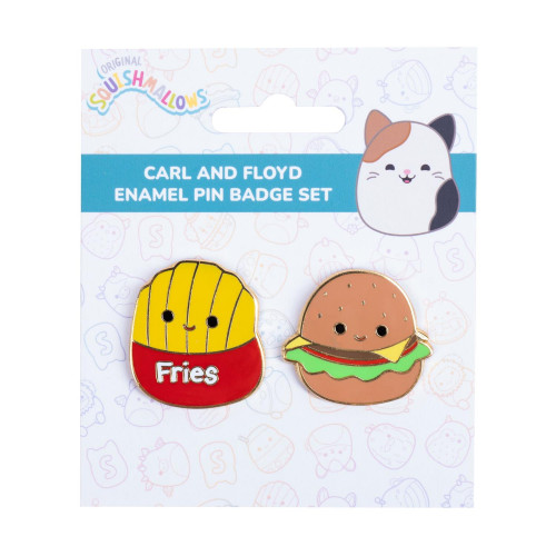 Fizz Squishmallows - Carl &amp Floyd Pin Badges x 2 CDU (350154)