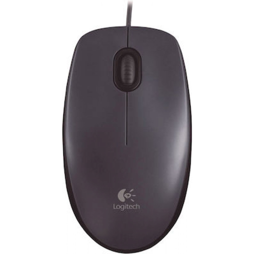 Logitech M90 Ενσύρματο Ποντίκι Μαύρο (3 Buttons)
