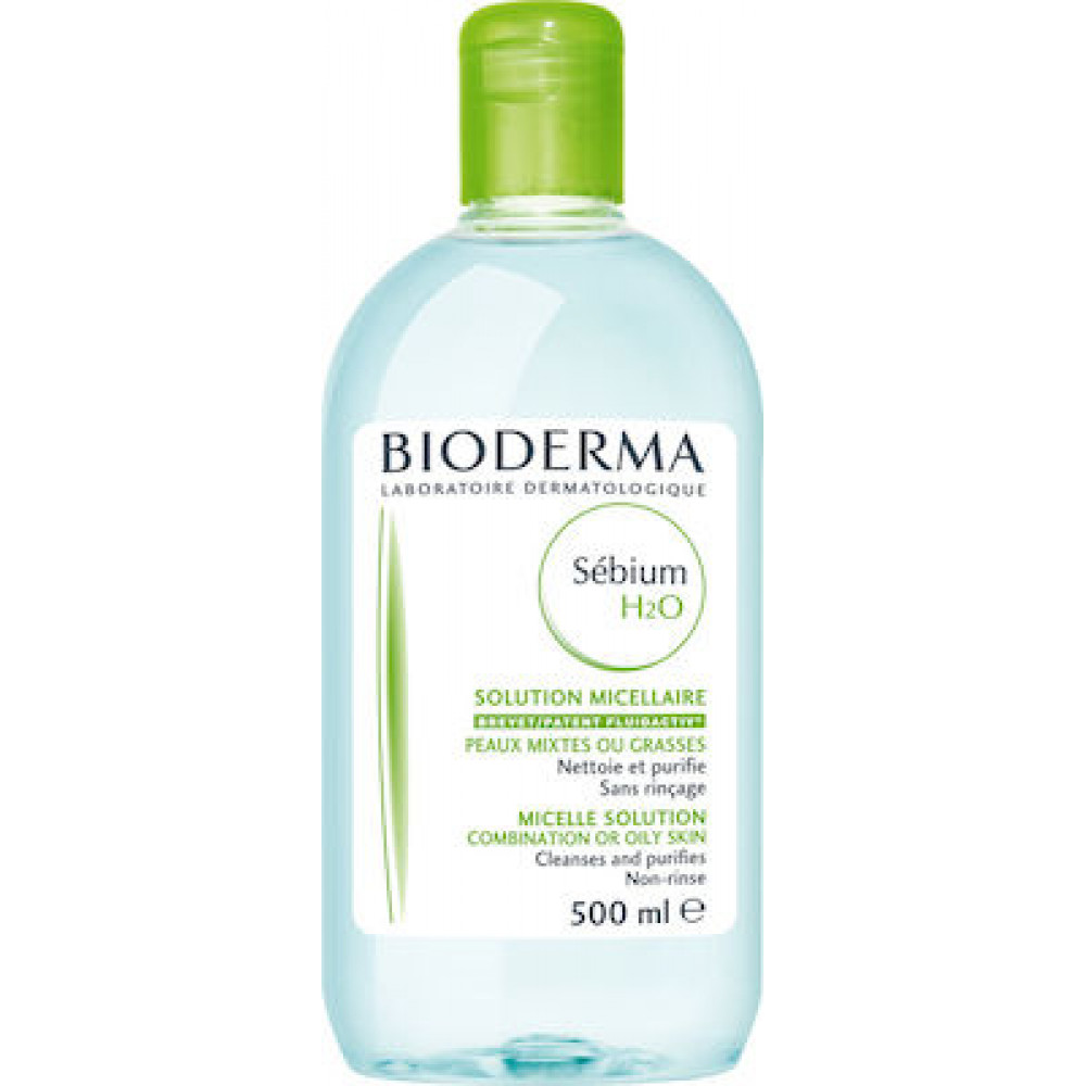 Bioderma Micellar Water Ντεμακιγιάζ Sebium Η2Ο για Λιπαρές Επιδερμίδες 500ml