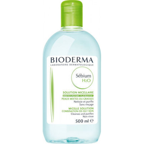 Bioderma Micellar Water Ντεμακιγιάζ Sebium Η2Ο για Λιπαρές Επιδερμίδες 500ml