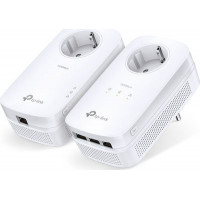 TP-LINK TL-PA8033P KIT v4 Powerline Διπλό για Ενσύρματη Σύνδεση με Passthrough Πρίζα και Θύρα Ethernet