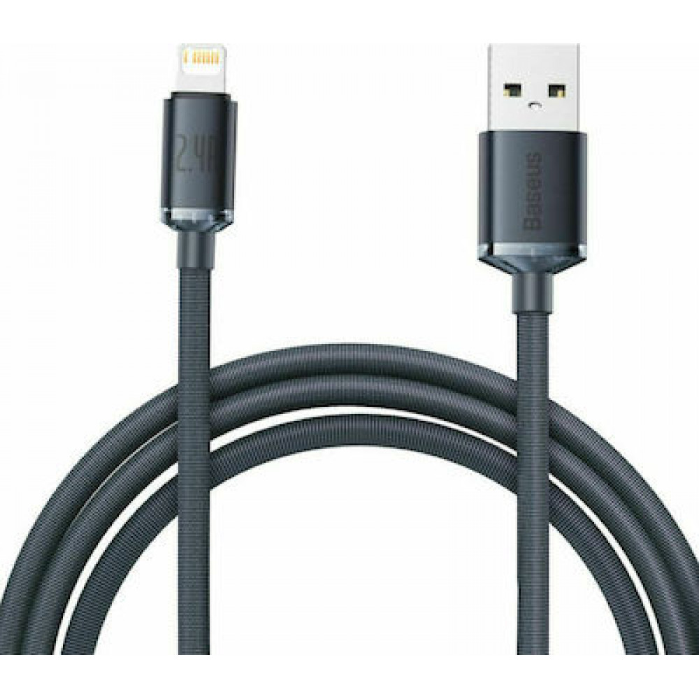 Baseus Crystal cable USB to Lightning, 2.4A, 2m (black)