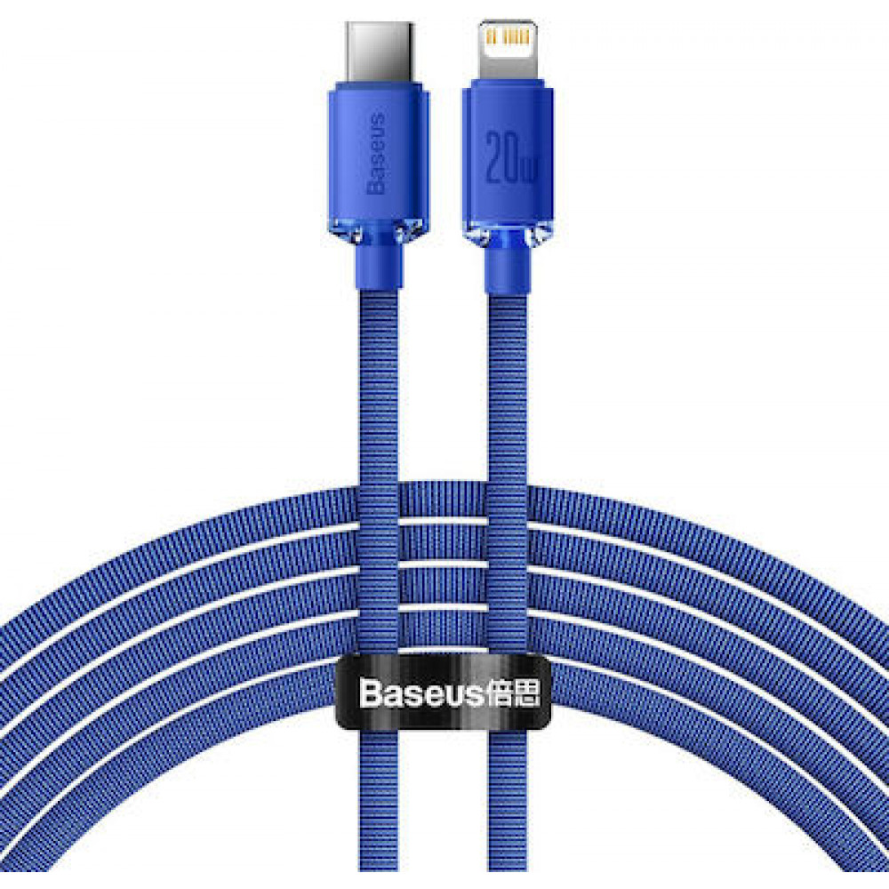 Baseus Crystal cable USB-C to Lightning, 20W, PD, 2m (blue)