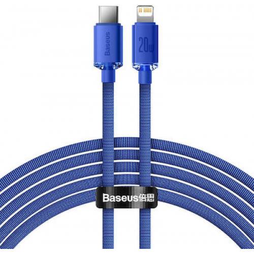 Baseus Crystal cable USB-C to Lightning, 20W, PD, 2m (blue)