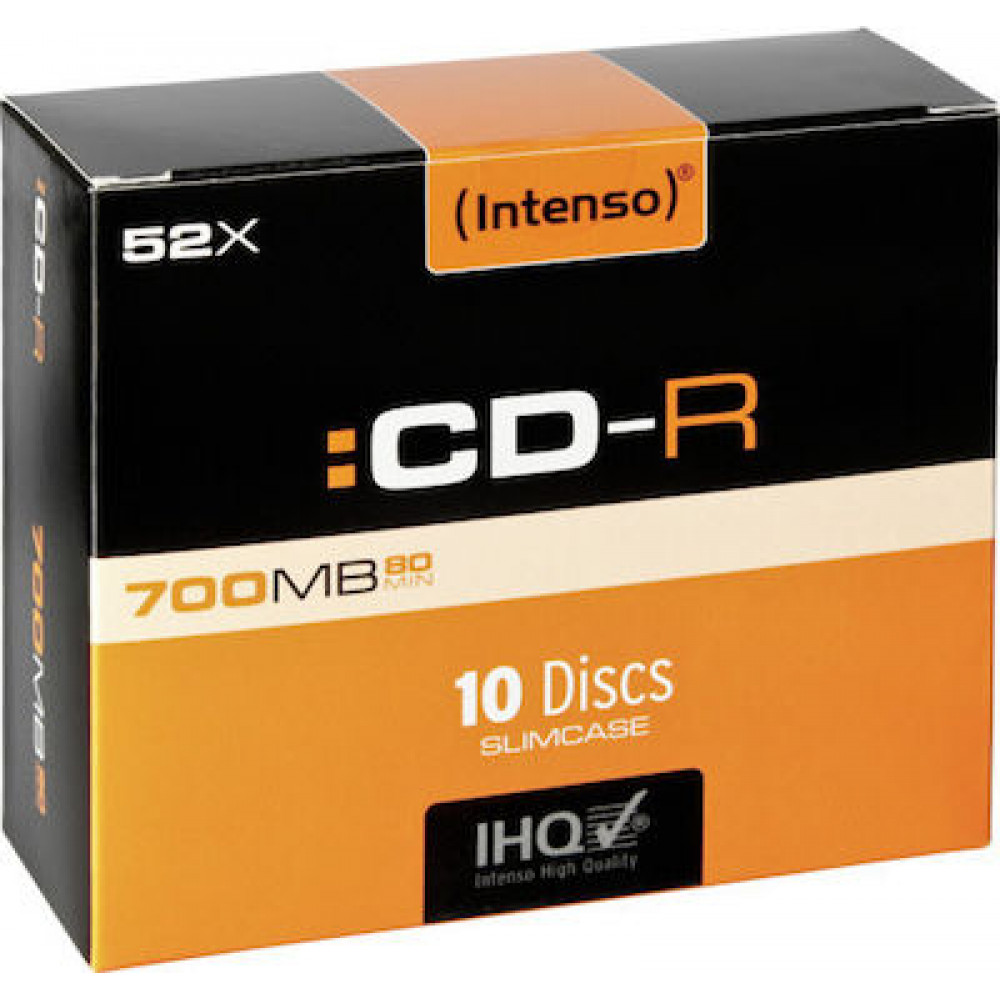 1x10 Intenso CD-R 80 / 700MB 52x Speed, Slimcase