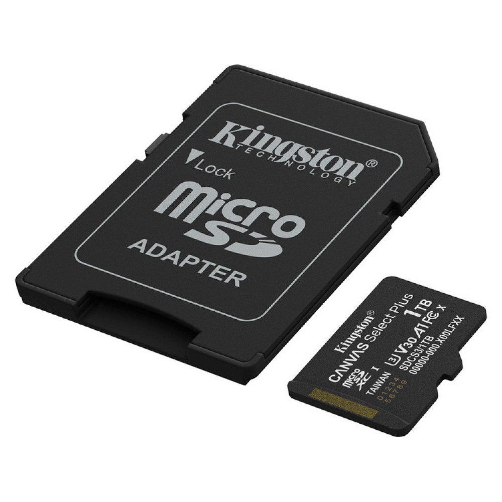 KINGSTON Memory Card MicroSD Canvas Select Plus SDCS3/1TB, Class 10, SD Adapter