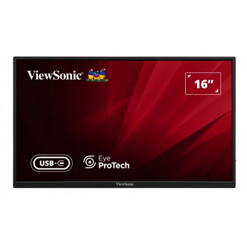 VIEWSONIC Monitor VA1650 15.6&apos&apos IPS PORTABLE HDMI USB-C SPEAKERS