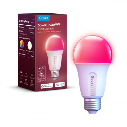 Govee Smart Λάμπα LED 9W για Ντουί E27 800lm