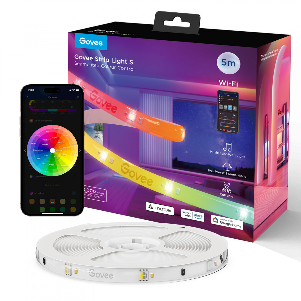 Govee Smart Ταινία LED Wi-Fi 24V RGB Φως 5m με Τροφοδοτικό