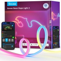 Govee Smart Ταινία LED Neon Rope Light 2 Wi-Fi RGB Φως 3m Neon Flex με Τροφοδοτικό