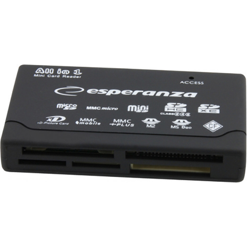 Esperanza EA-119 Card Reader USB 2.0 για SD/microSD/MemoryStick/CompactFlash/xD