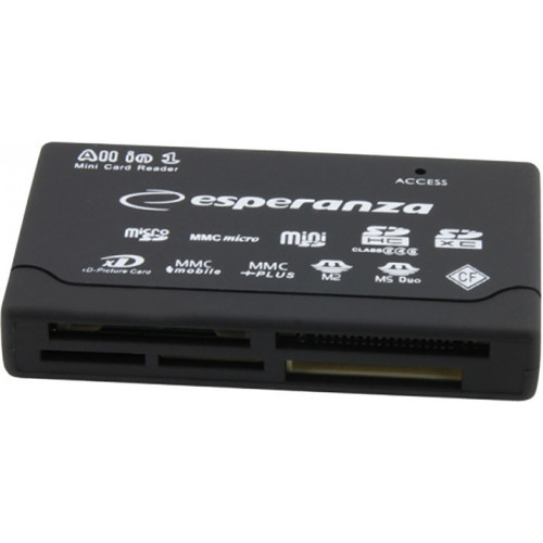 Esperanza EA-119 Card Reader USB 2.0 για SD/microSD/MemoryStick/CompactFlash/xD