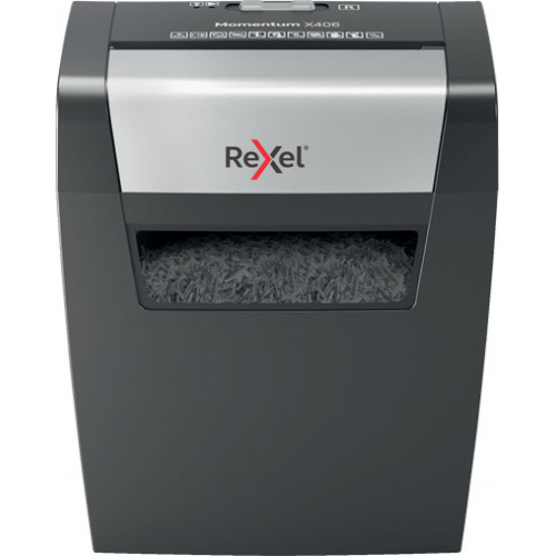 Rexel Καταστροφέας Εγγράφων Momentum X406 Cross Cut 6 Φύλλων με Κάδο 15lt 2104569EU