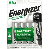 Energizer Power Plus Επαναφορτιζόμενες Μπαταρίες AA Ni-MH 2000mAh 1.2V 4τμχ