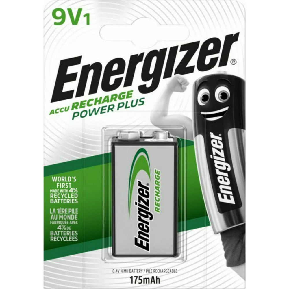 Energizer Power Plus Επαναφορτιζόμενη Μπαταρία 9V Ni-MH 175mAh 1τμχ