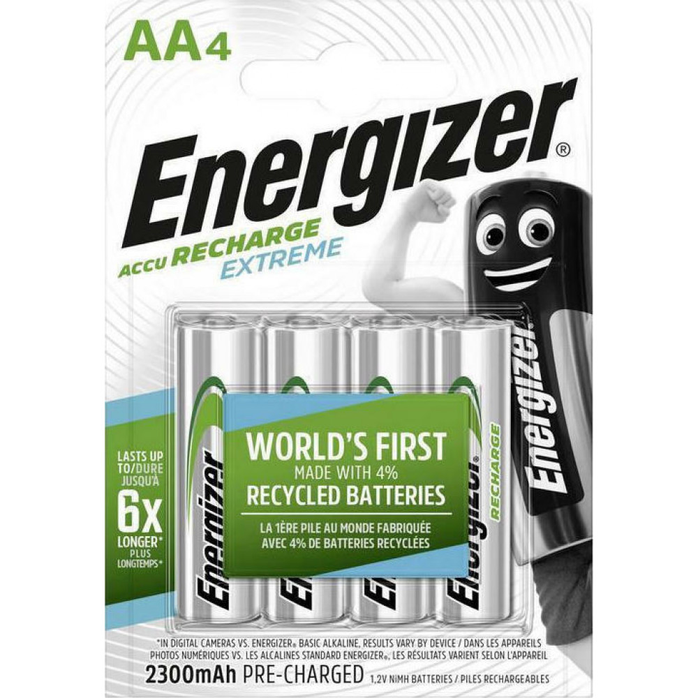 Energizer Extreme Επαναφορτιζόμενες Μπαταρίες AA Ni-MH 2300mAh 1.2V 4τμχ