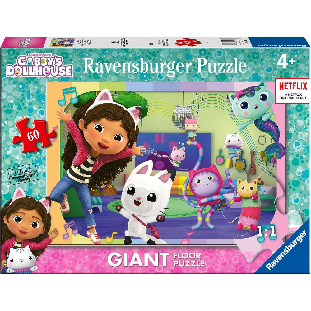 Puzzle 24 elementów Gigant Koci Domek Gabi