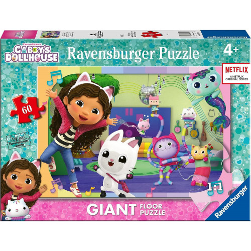 Puzzle 24 elementów Gigant Koci Domek Gabi