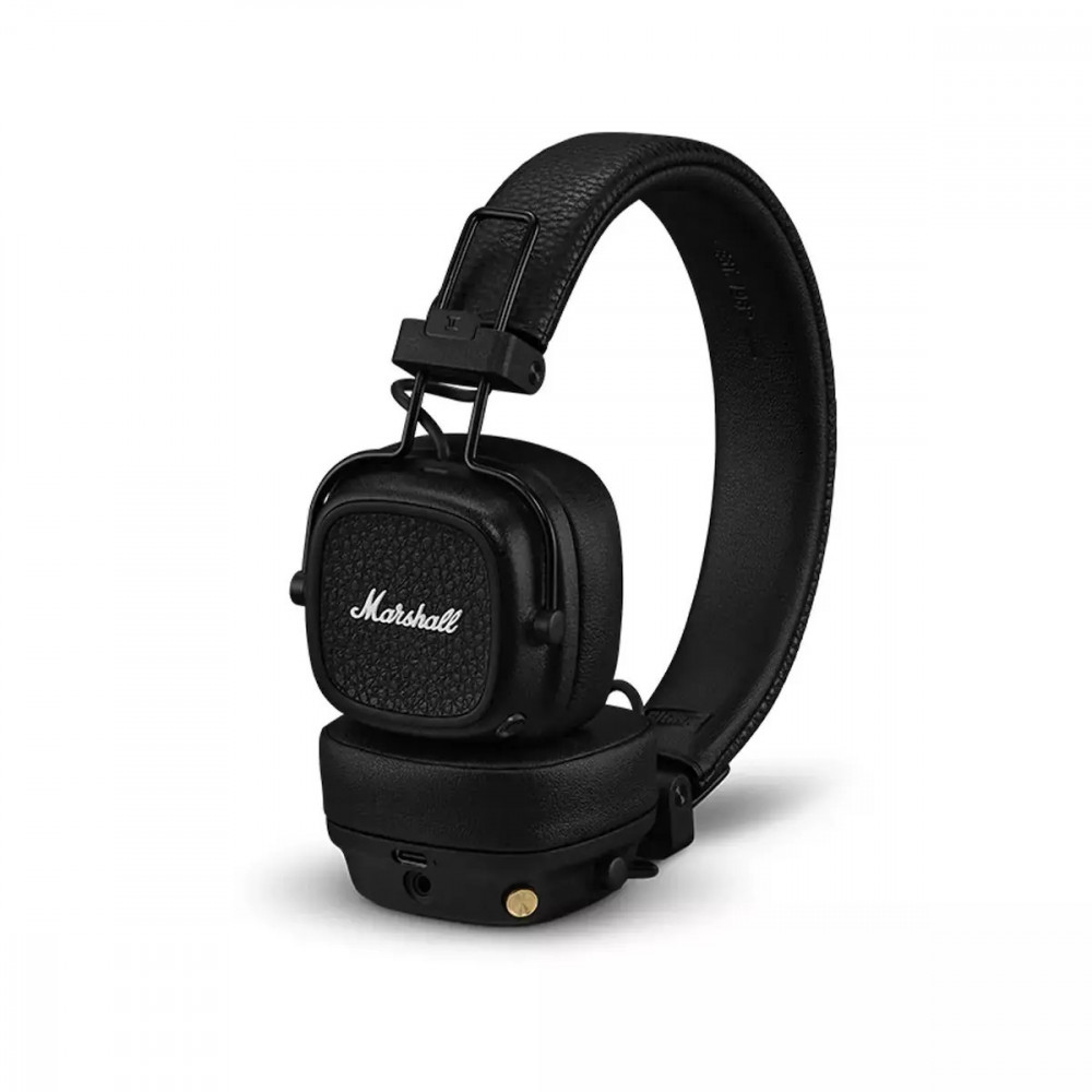 Marshall Major V Ασύρματα / Ενσύρματα On Ear Ακουστικά με 100 ώρες Λειτουργίας και Quick Charge Μαύρα 1006832