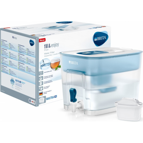 Brita Flow Κανάτα Σερβιρίσματος Πλαστική Μπλε με Φίλτρο 5200ml ME4W